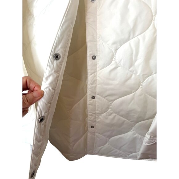 NWT Nike XL White Quilted Oversized Fit Jacket Knee Length - Picture 6 of 15